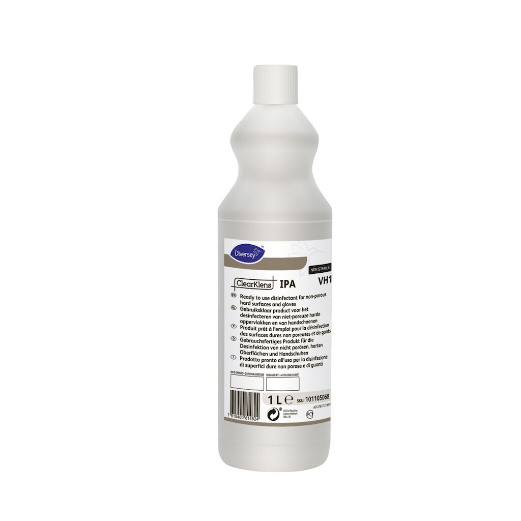 ClearKlens IPA VH1 12x1L - Vloeibaar, steriel ontsmettingsmiddel voor cleanrooms op basis van isopropylalcohol